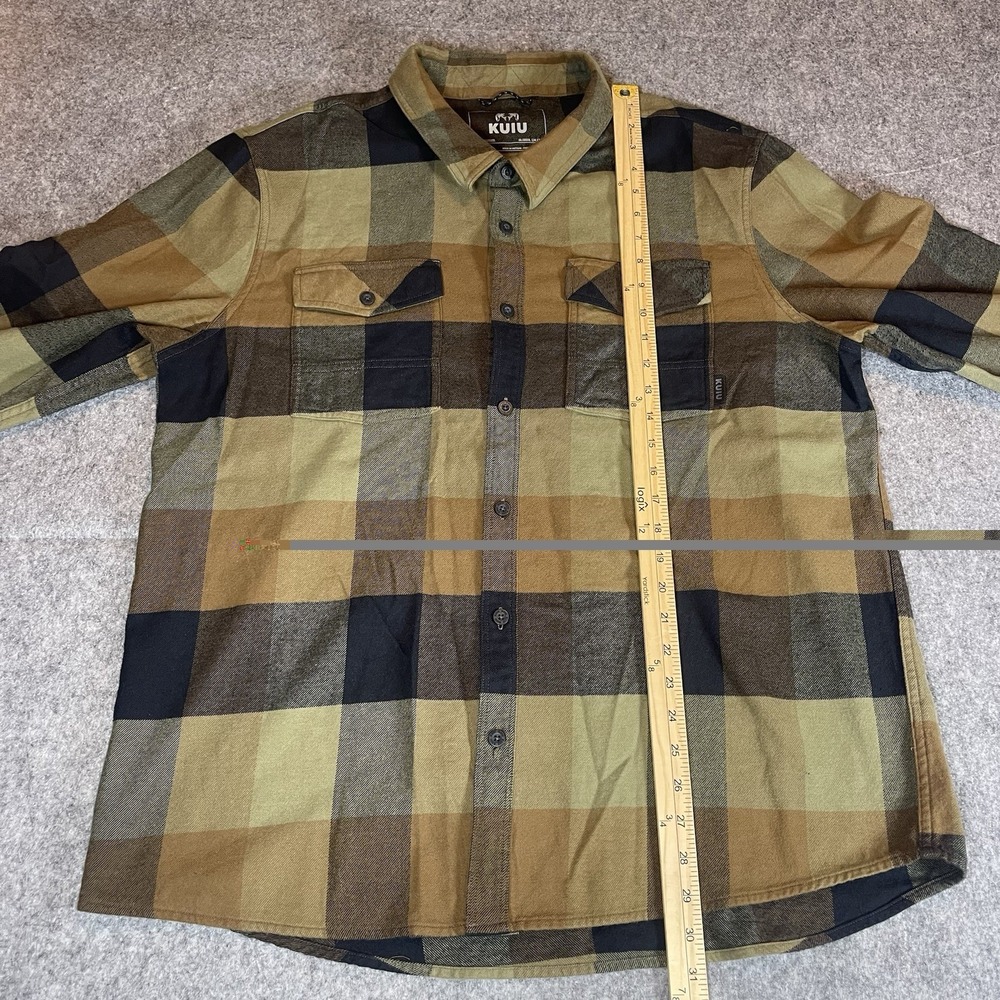 KUIU Men's 2XL Field Flannel Shirt Plaid Wool Cotton Blend - Picture 10 of 10
